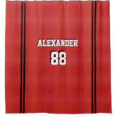 バスケットボールスポーツチームパーソナライズされたシャワーカーテン シャワーカーテン (正面)