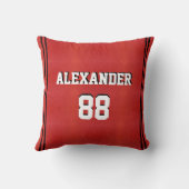 バスケットボールスポーツチームパーソナライズされた クッション (裏面)