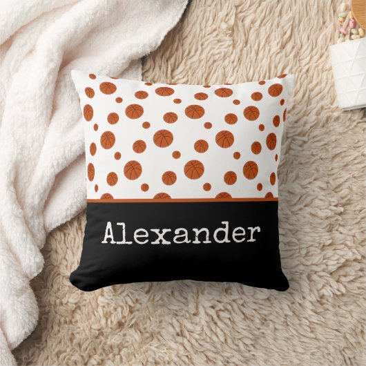 バスケットボールスポーツチームパーソナライズされた クッション (ブランケット)