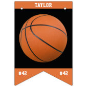 バスケットボールスポーツチームプレーヤーネームハッピーバースデー バンティングフラッグ (第1の旗)