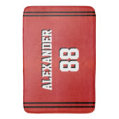 バスケットボールスポーツチーム名前をカスタムするジャージー番号 バスマット (正面縦)