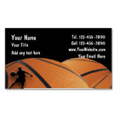 バスケットボールスポーツテーマ マグネット名刺 (正面)