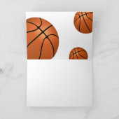 バスケットボールスポーツハッピーバースデー カード (内部)