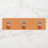 バスケットボールスポーツハッピーバースデー ペットボトルラベル (シングルラベル)