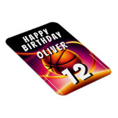 バスケットボールスポーツハッピーバースデー マグネット (右側)