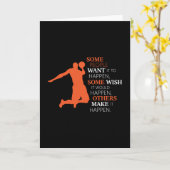 バスケットボールスポーツバスケットボールチームプレーヤーギフトアイディア カード (黄色い花)