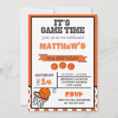 バスケットボールスポーツパーティの招待状 招待状 (正面)