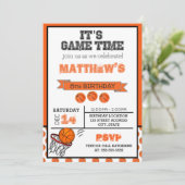 バスケットボールスポーツパーティの招待状 招待状 (スタンド正面)