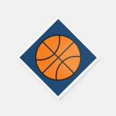 バスケットボールスポーツパーティー誕生日ナプキンス スタンダードカクテルナプキン (角)