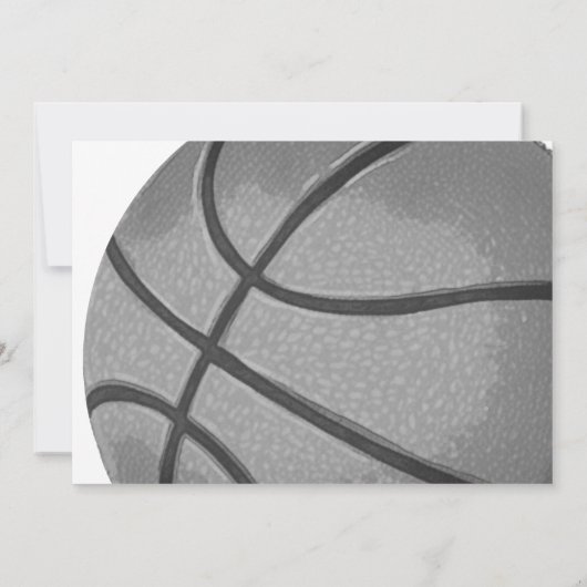 バスケットボールスポーツファースト誕生日招待状 招待状 (裏面)