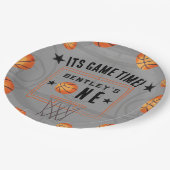 バスケットボールスポーツファースト誕生日 ペーパープレート (アングル)