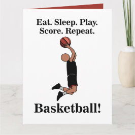 バスケットボールスポーツプレーヤーコーチファン誕生日 カード
