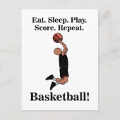 バスケットボールスポーツプレーヤーコーチ ポストカード (正面)