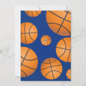 バスケットボールスポーツベビーシャワー招待状- Oh Boy 招待状 (裏面)