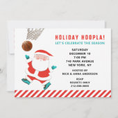 バスケットボールスポーツホリデーパーティー 招待状 (正面)