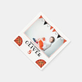 バスケットボールスポーツボーイフォト誕生日 スタンダードカクテルナプキン (角)