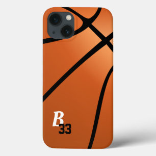 バスケットボールスポーツモノグラムプレーヤー番号 iPhone 13ケース