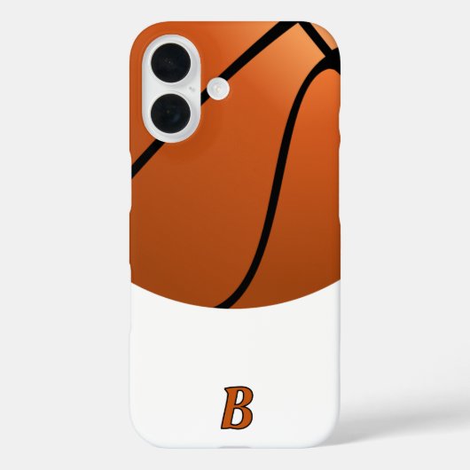 バスケットボールスポーツモノグラム Case-Mate iPhoneケース (裏面)