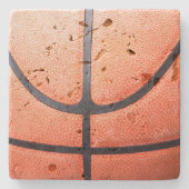 バスケットボールスポーツ写真 ストーンコースター (正面)