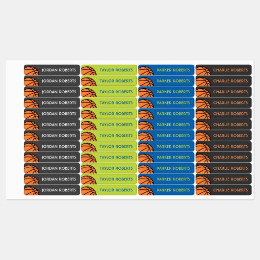 バスケットボールスポーツ名前をカスタムするファブリックの衣類 ラベル (シート)