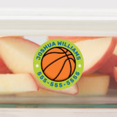 バスケットボールスポーツ名電話番号ラウンドプロパティ ラベル (貼付)