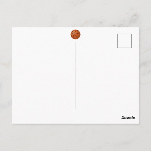 バスケットボールスポーツ子供の誕生日ありがとう ポストカード (裏面)