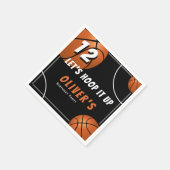 バスケットボールスポーツ子供の誕生日 スタンダードカクテルナプキン (角)