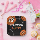 バスケットボールスポーツ子供の誕生日 ペーパープレート (パーティー)