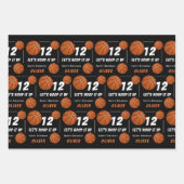 バスケットボールスポーツ子供の誕生日 ラッピングペーパーシート (正面3)