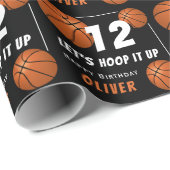 バスケットボールスポーツ子供の誕生日 ラッピングペーパー (ロールコーナー)