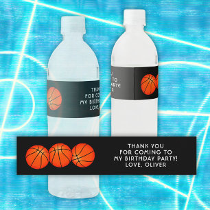 バスケットボールスポーツ誕生日ありがとう ペットボトルラベル