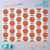 バスケットボールスポーツ誕生日パーティパーソナライズされたー名 薄葉紙 (クラフト)