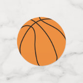 バスケットボールスポーツ誕生日パーティーピンク コンフェッティ (スモール正面)