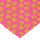 バスケットボールスポーツ誕生日パーティーピンク テーブルクロス (アングル)