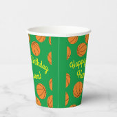 バスケットボールスポーツ誕生日パーティー 紙コップ (右)