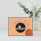 バスケットボールスポーツ誕生日写真提供 ポストカード (スタンド正面)