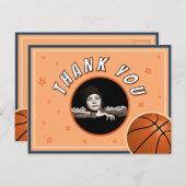 バスケットボールスポーツ誕生日写真提供 ポストカード (正面/裏面)