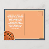 バスケットボールスポーツ誕生日写真提供 ポストカード (裏面)