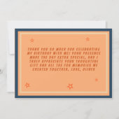 バスケットボールスポーツ誕生日写真 サンキューカード (裏面)