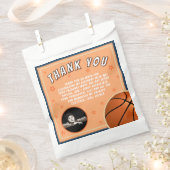 バスケットボールスポーツ誕生日写真 フェイバーバッグ (クリップ留めされた状態)