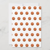 バスケットボールスポーツBday Boy 1st Birthdayパーティー 招待状 (裏面)