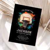 バスケットボールスポーティボーイバースデーパーティーへの招待 招待状