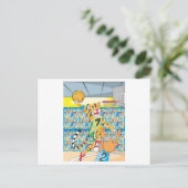 バスケットボールスラムダンクバイタイガー、キツネに守られる ポストカード (スタンド正面)