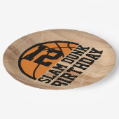 バスケットボールスラムダンクバースデーパーティー ペーパープレート (アングル)