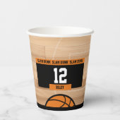 バスケットボールスラムダンクバースデーパーティー 紙コップ (裏面)