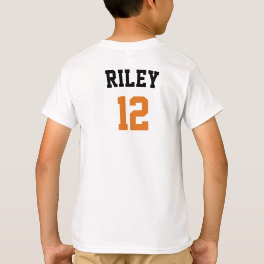 バスケットボールスラムダンク名前をカスタムする Tシャツ (裏面)