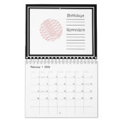 バスケットボールスラムDUNK選手（ボールにフープ付き） カレンダー (2月 2026)