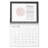 バスケットボールスラムDUNK選手（ボールにフープ付き） カレンダー (1月 2026)