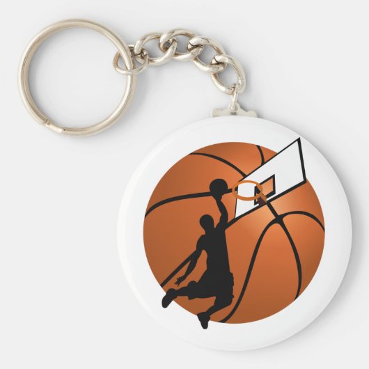 バスケットボールスラムDUNK選手（ボールにフープ付き） キーホルダー (正面)