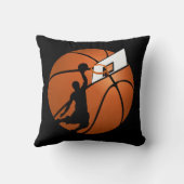 バスケットボールスラムDUNK選手(ボールにフープ付き) クッション (裏面)